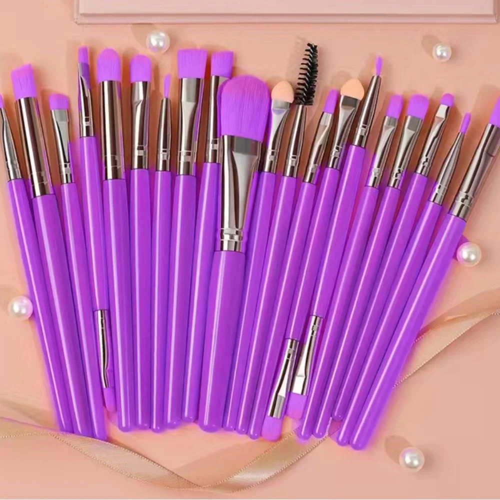 ⭐️ New - 20 Piece Makeup Brush Set Professional Purple Cosmetic Brushes